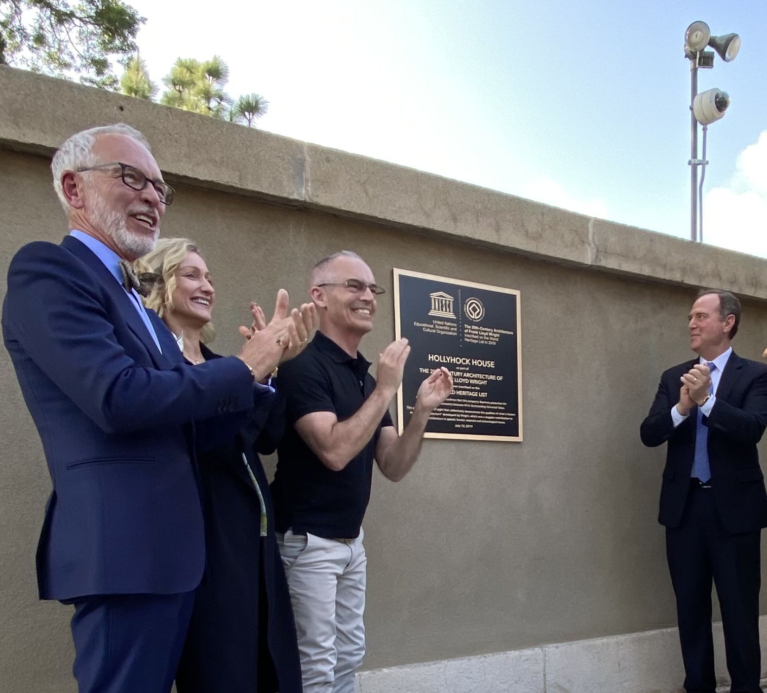 Hollyhock House plaque unveiling ceremony